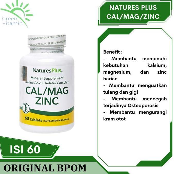Natures Plus CalMagZinc 60 Nature's Cal/Mag/Zinc