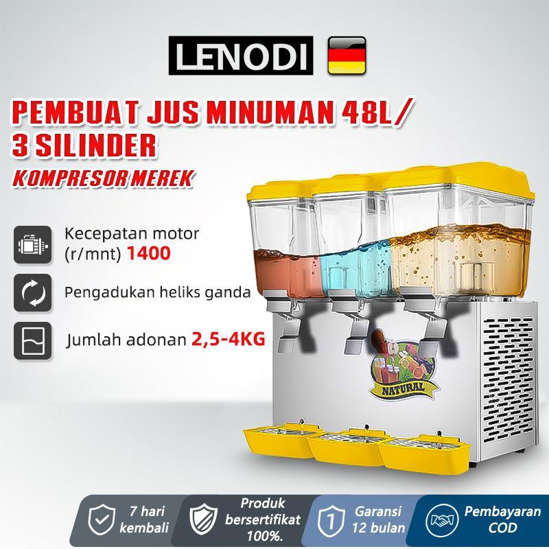 Mesin Minuman Jus Minuman Beku Rumah Tangga Komersial 1-3 Silinder 48L Kapasitas Besar Mesin Minuman
