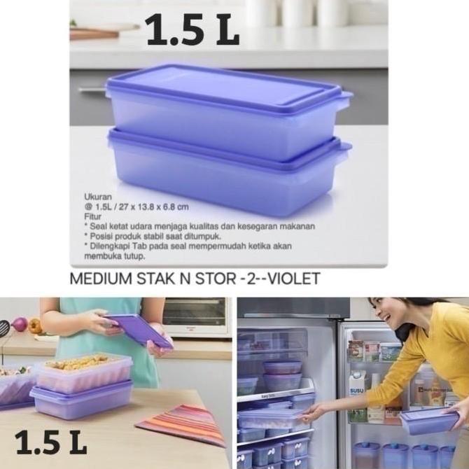 Promo Kotak Makan Penyimpanan Di Kulkas  Tupperware Stak & Stor