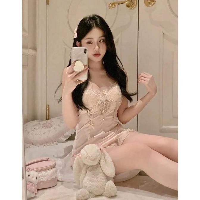 9222 Luxlace Daster Satin Dalaman Wanita  Sexy Hot Baju Tidur Wanita Dewasa Baju  Tidur  Diranjang G