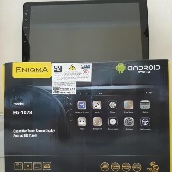 Head unit double din enigma eg-1078 android 10 inch ram 2 + 32 terlaris