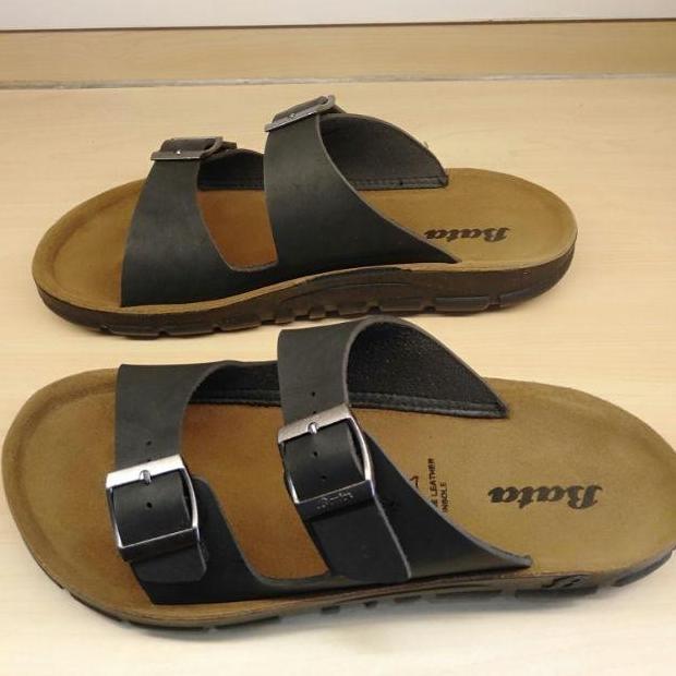 Diskon Bata Energyzer Sandal Kulit Pria Original 100% Sandal Model Slop Terbaru Bisa Cod