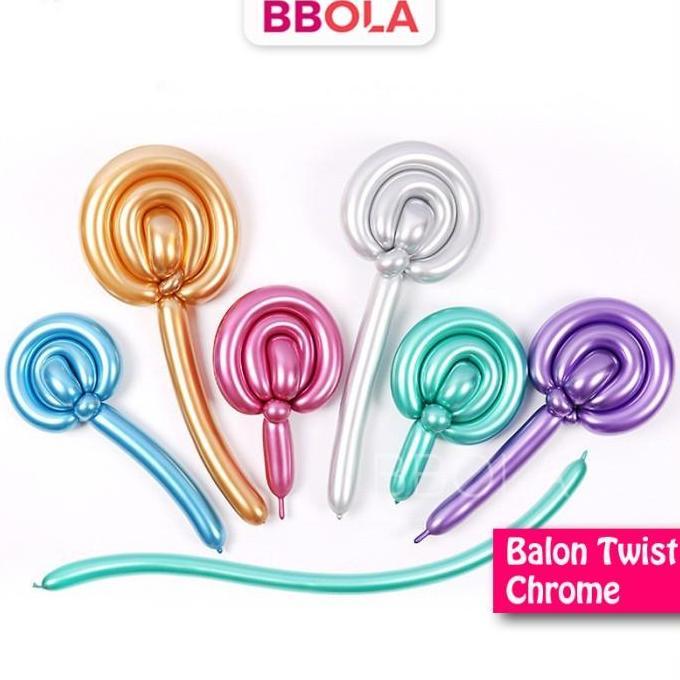 [ISI100]Balon Twist Chrome | Balon Panjang | Balon Cacing Balon Pentil