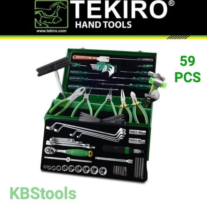 Terlaris Tekiro Mekanik Tools Set Sm 59 Pcs (Box Besi) /Mechanic Tool /Toolkit