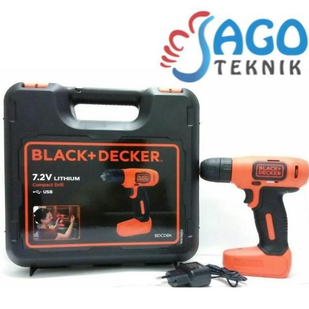 ><><><] Mesin Bor Drill 7.2V BDCD 8K BLACK & DECKER / Bor Cas BDCD8K