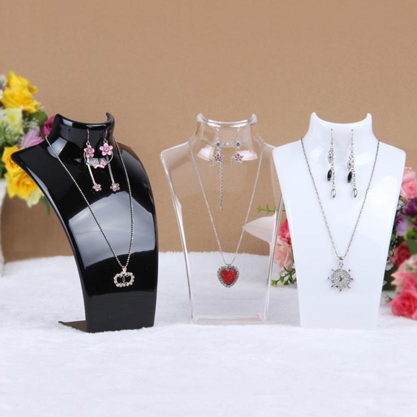 Akrilik Pajangan Display Kalung Perhiasan Manekin Patung Leher Kalung / Display Pajangan Kalung Mane