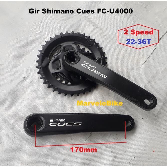 Ready Crank Gir Sepeda Lipat MTB 2 Speed 22-36T Cues FC-U4000