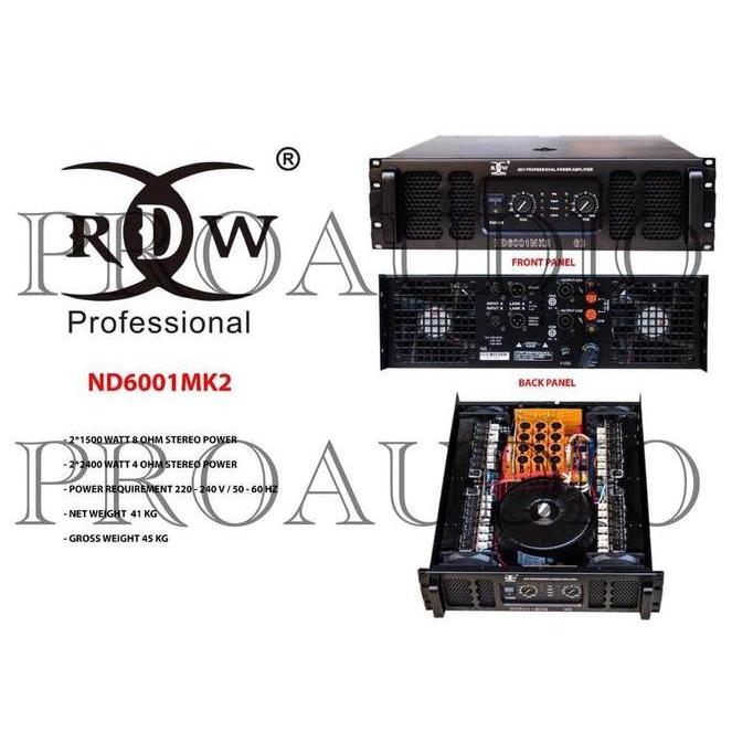 power amplifier rdw nd6001 Mk2 original class gb garansi resmi rdw
