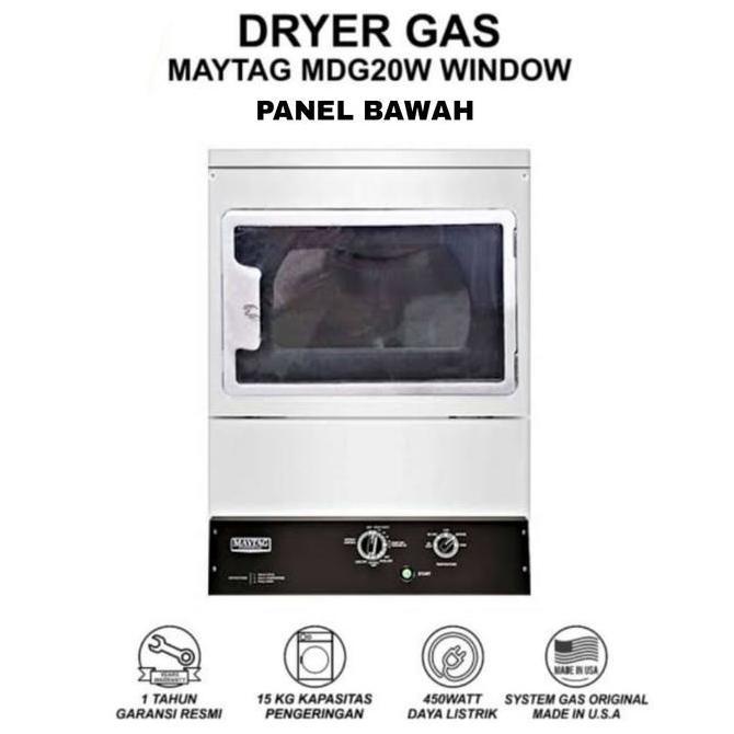 DRYER MAYTAG MDG 20 KACA PANEL BAWAH