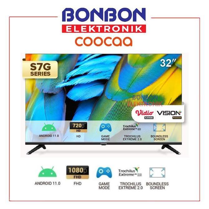 Coocaa LED Smart Android TV 32 Inch 32S7G OS 11 Digital WIFI