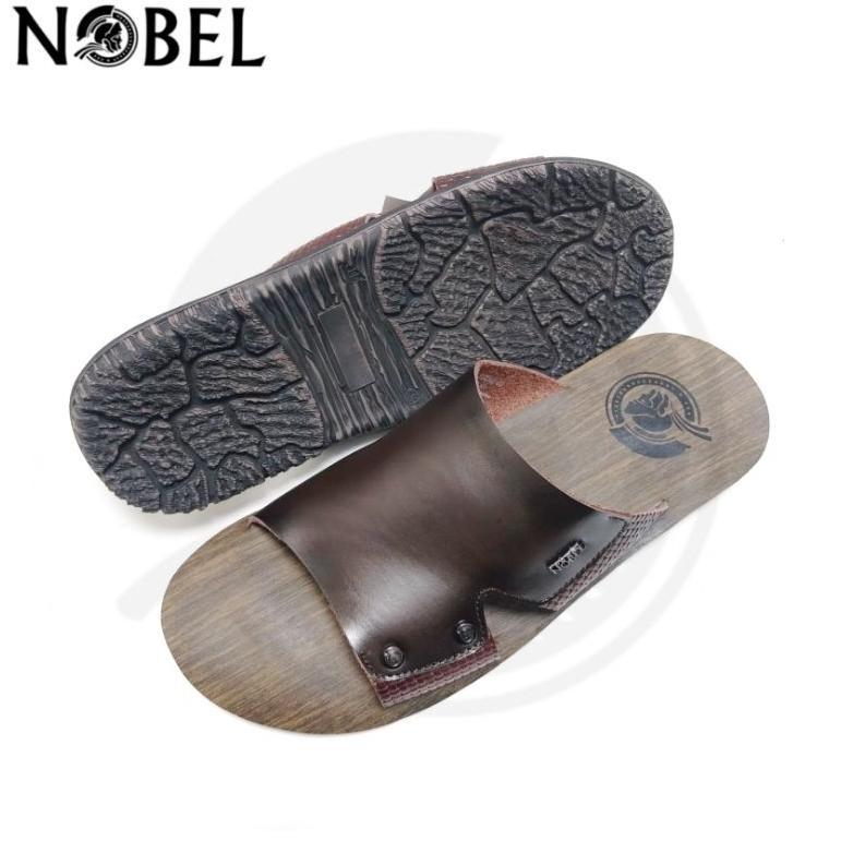 Free Ongkir Nobel Stone-03 Sandal Slide Selop Kokop Kulit Pria Dewasa Terbaru 2023 | Sandal Pria Unt