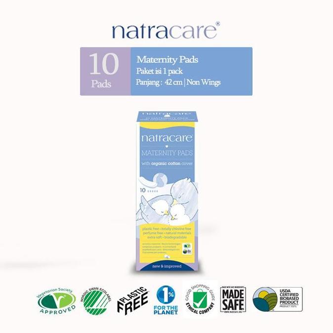 kafegonzel - natracare maternity pads non wings 10s | pembalut melahirkan