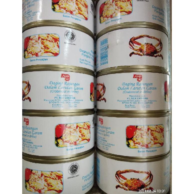 Daging Kepiting Kaleng/Kepiting Kaleng 185gr