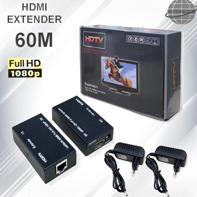 TERBARU - HDMI EXTENDER 60 Meter Hdmi Extension 60M Full HD Perpanjangan HDMI