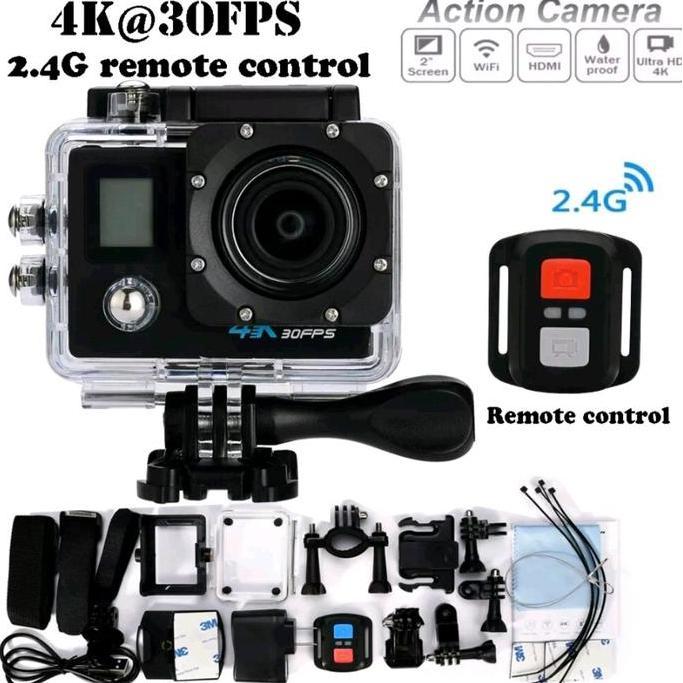 Kogan WIFI Action Camera 2 LCD Plus Remote/ Sports Cam/ Kamera Vlogger/ Kamera Foto 4K Ultra HD Acti