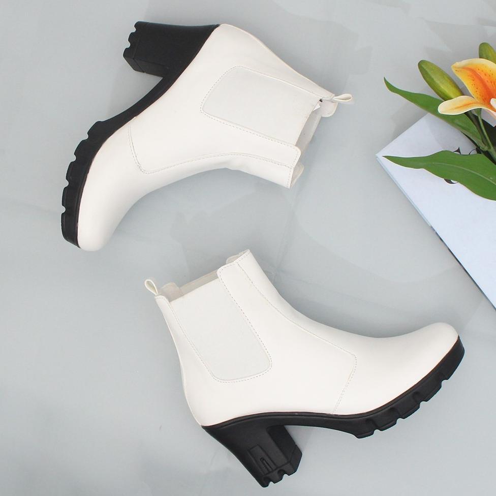 exclusive hertz - sepatu boots wanita v 3371 heels wanita trendi berkualitas warna hitam