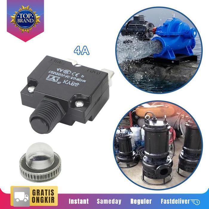 4A Overload Switch Protector Circuit Overload Protector Automatic Ressetable Fuse Pompa Air