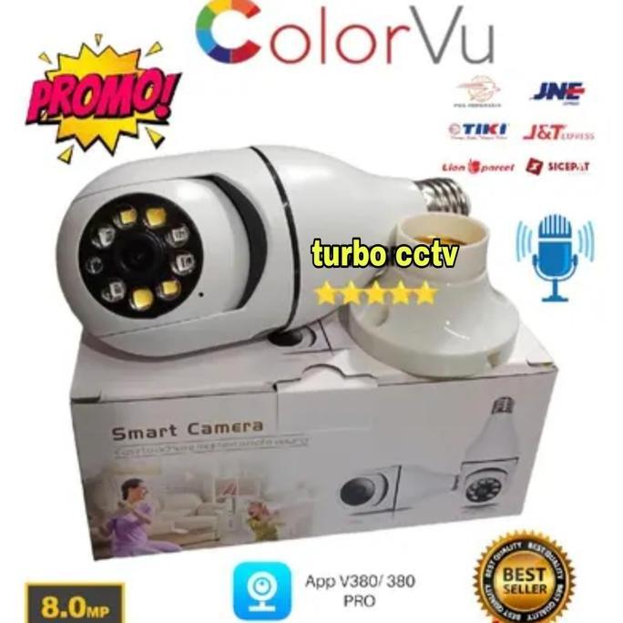 CCTV Lampu V380 Pro 8MP Kamera CCTV Wifi Lampu CCTV 360 PTZ