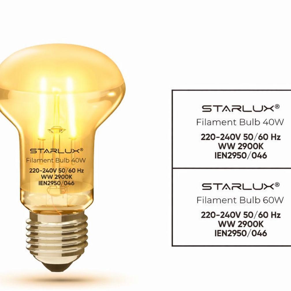 NEW DEALS Lampu Penghangat Ayam STARLUX NR63 40W / 60W | Lampu Pijar Kandang Warm White