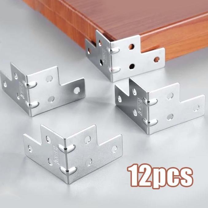 COLOCAS 12 Pcs Siku L Hardcase Siku Hardcase Aluminium Siku Pojok Corner Tebal Siku L Aksesoris Flig