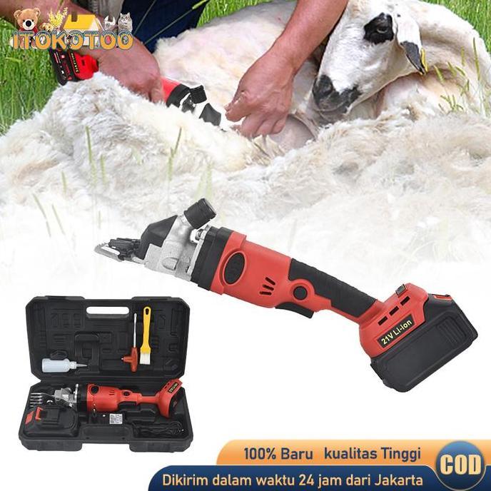 RGPOTZ Wireless Alat Cukur Bulu Domba Listrik Mesin Pencukur Bulu Kambing