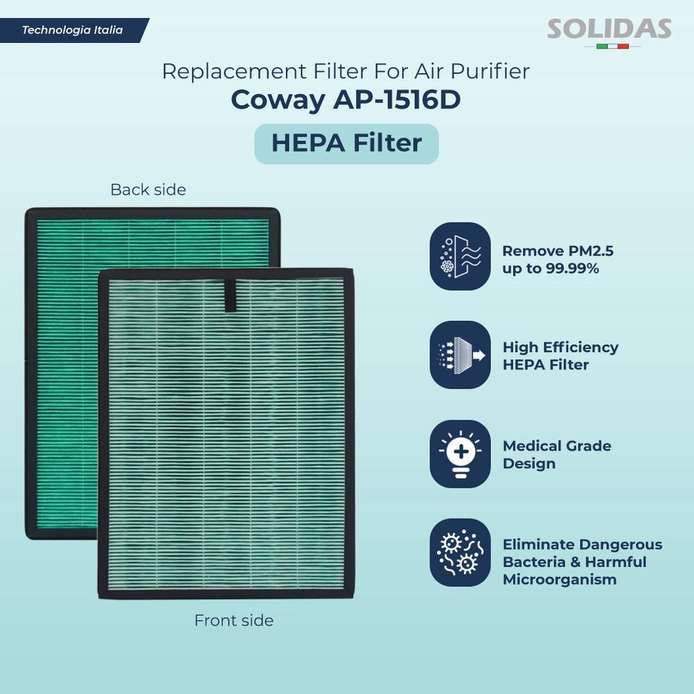 BEST SALE Replacement Filter Air Purifier Coway AP-1516D / HEPA+Carbon+Fine Dust