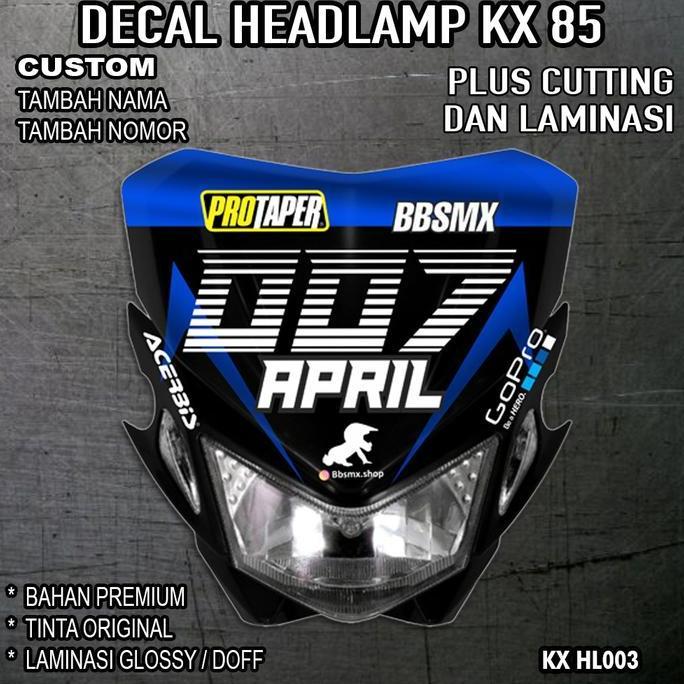 DECALL HEAD LAMP KX 85 BISA CUSTOM