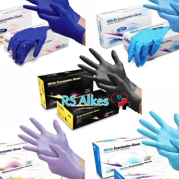 Sarung Tangan Nitrile Sarung Tangan Medis Latex Nitrile Isi 100