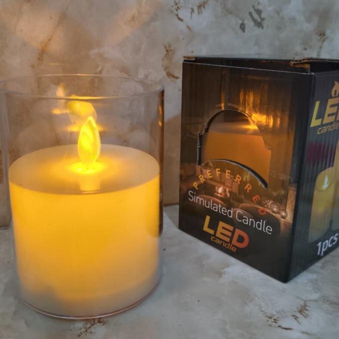 Lilin Led Goyang Gelas / Smokeless Elektric Candle Lilin Led Elektrik