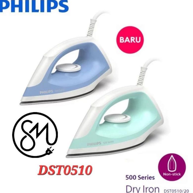 Setrika Philips Dst0510 Dry Iron Dst-0510 Gosokan Seri 500