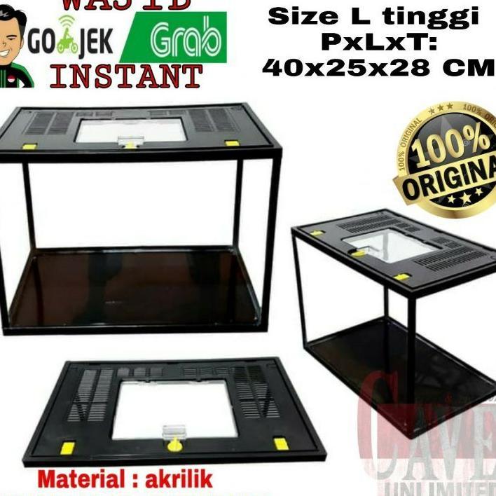 Terrarium Gex Nikita L Tinggi Kandang Reptile Dengan Tutup Kandang Reptile Kura Kura Gecko Kadal Igu