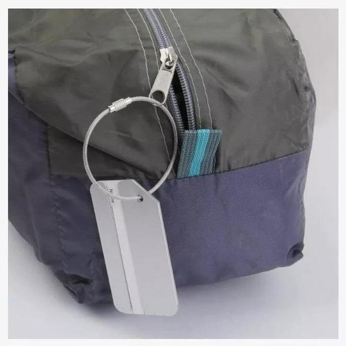 Label Name Tag Koper Bagasi Aluminium Gantungan Identitas Nama Anti Hilang Penanda Tas Ransel Travel