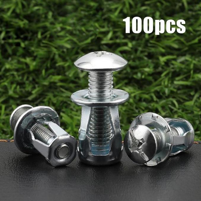 COLOCAS 100pcs Jack Nuts Sekrup / Jack Nuts M4*25mm M6*25mm / Sekrup Rivet Metal Fisher