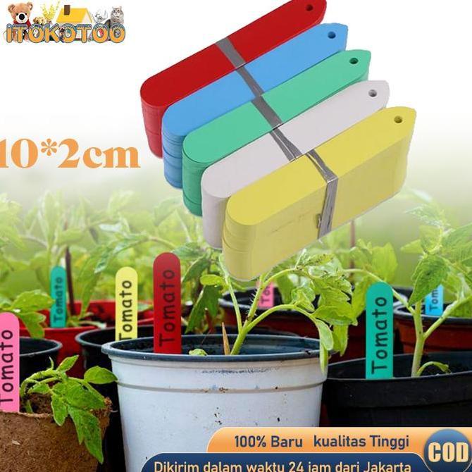 AQZEVUN 100pcs Label Tanaman Label Anggrek Name Tag Tanaman Papan Nama Tanaman