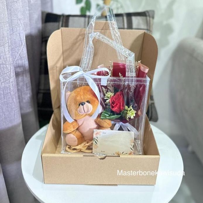 Hampers Tas mika (( WISUDA )) / buket bunga artificial/ kado wisuda / hadiah wisuda / buket uang / p