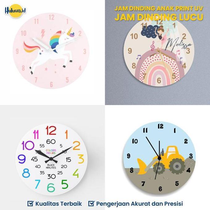Jam Dinding Unik / Jam Dinding Anak / Jam Dinding Lucu / Dekorasi Kado
