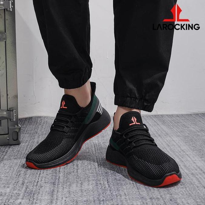Run- Larocking - Vortex Hitam | Sepatu Sneakers Running Gym Shoes Sports Outdoor