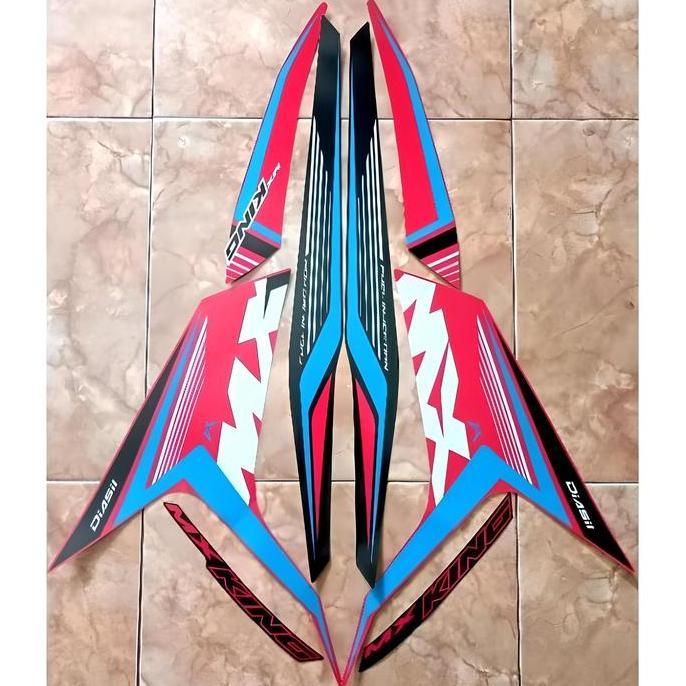 stiker striping yamaha jupiter mx king 150 2023 hitam merah lis body standar berkualitas original