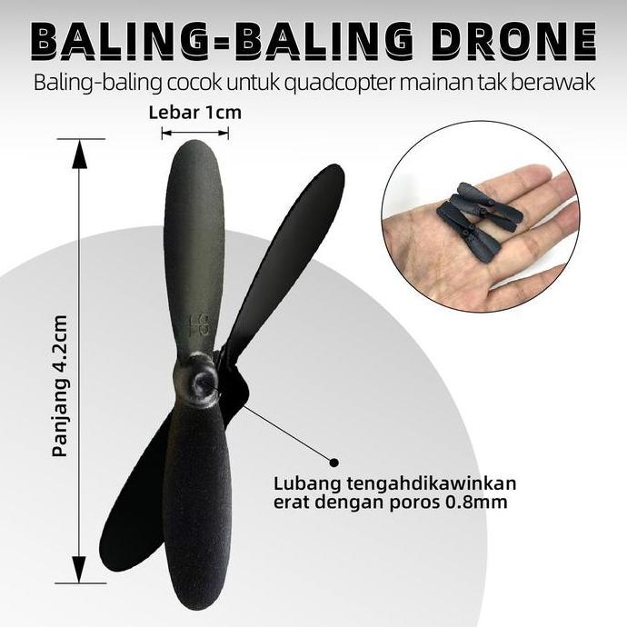 Agasitoptopan - JIATABalingbaling Drone Asli42cm Set isi 18 Kode A dan Buntuk Pesawat RC dan Jet Tem