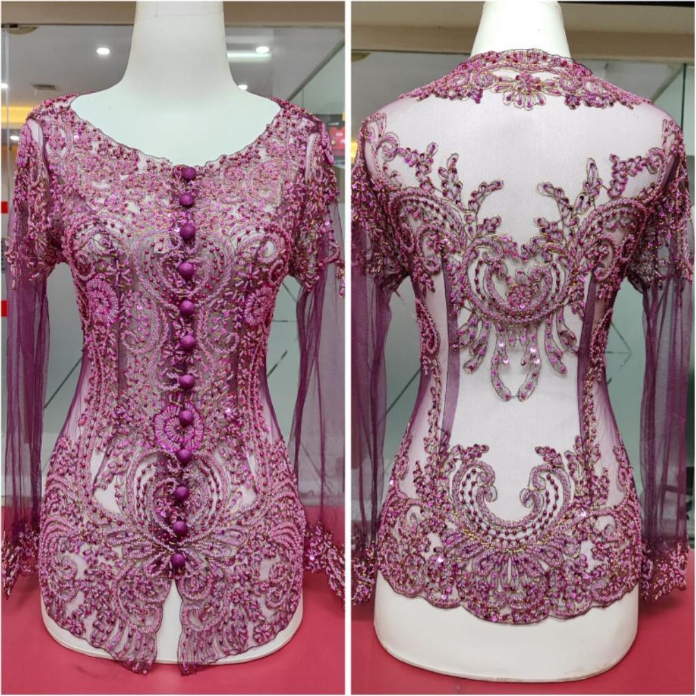 kebaya Payet sabrina lengan panjang//Kebaya Payet kondangan burgendy//kebaya Payet natal//kebaya pay