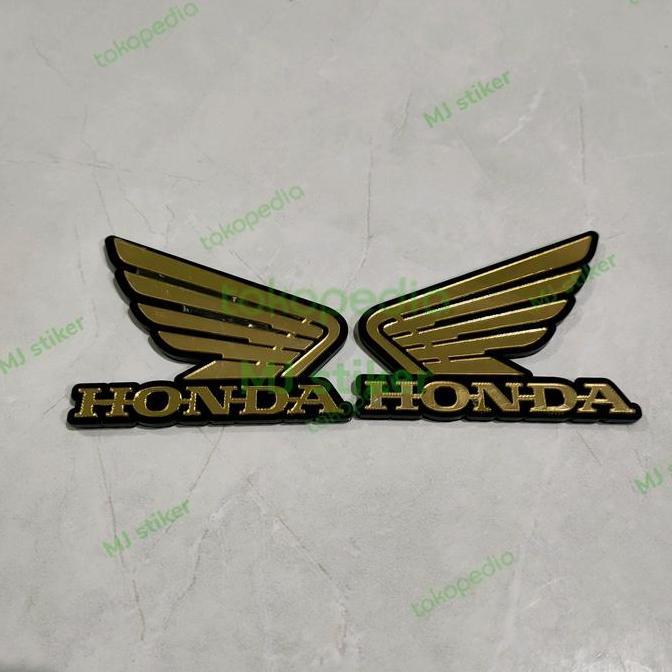 Emblem Akrilik Sayap Honda Gold
