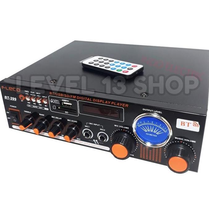 Nagaswara.Id - Amplifier Fleco Bt-299 Bluetooth + Stereo + Karaoke + Mp3 Player + Fm Radio - Amplifi
