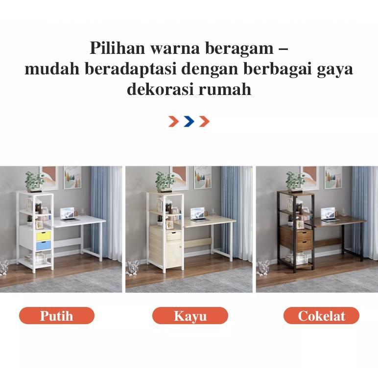 FLASH SALE ANTSUN-MEJA KOMPUTER MINIMALIS/MEJA BELAJAR MINIMALIS/MEJA KERJA/ MEJA KERJA DENGAN RAK S