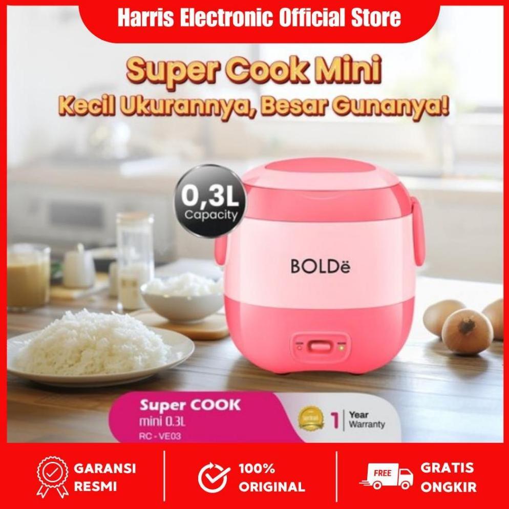 HOT DEALS BOLDe Super Cook Mini 0.3 Liter Magic Com Travel Mini Anti Lengket