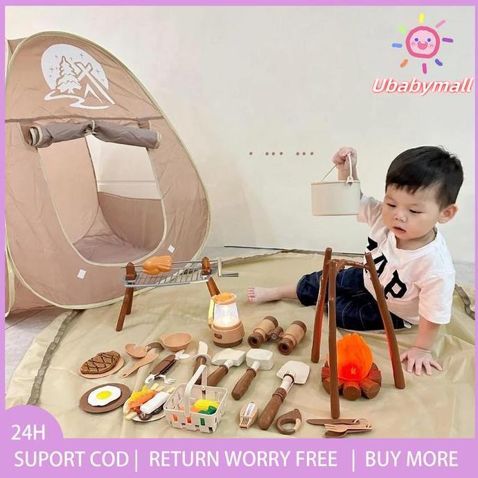 VERMWARE_ - CODMAINAN KEMPING SET ANAK LENGKAP DENGAN ALAT MASAK MASAKAN / TENDA KEMAH ANAK / CAMPIN