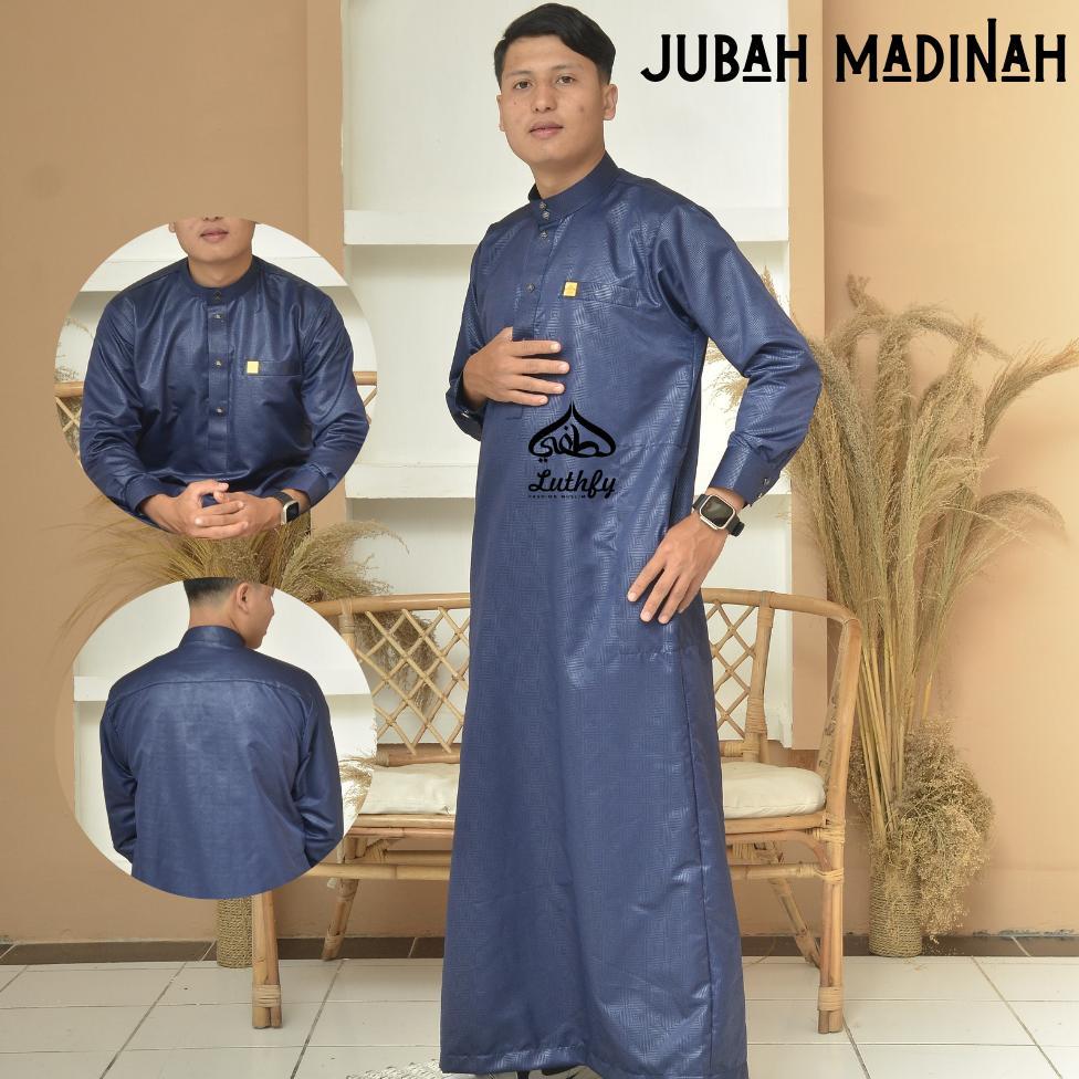 Favorit Gamis Jubah Pria Lengan Panjang Manset Model Harmain Jubbah Embos | Katun Toyobo | S - Xxxl 