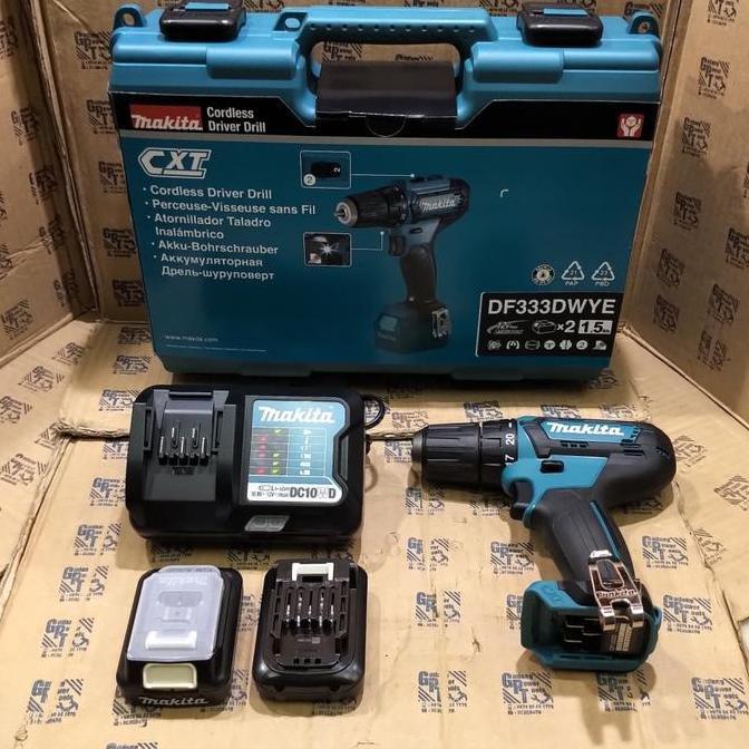 Mesin Bor Baterai Bor Cordless 12V Makita DF333 DF 333 DF333DWYE