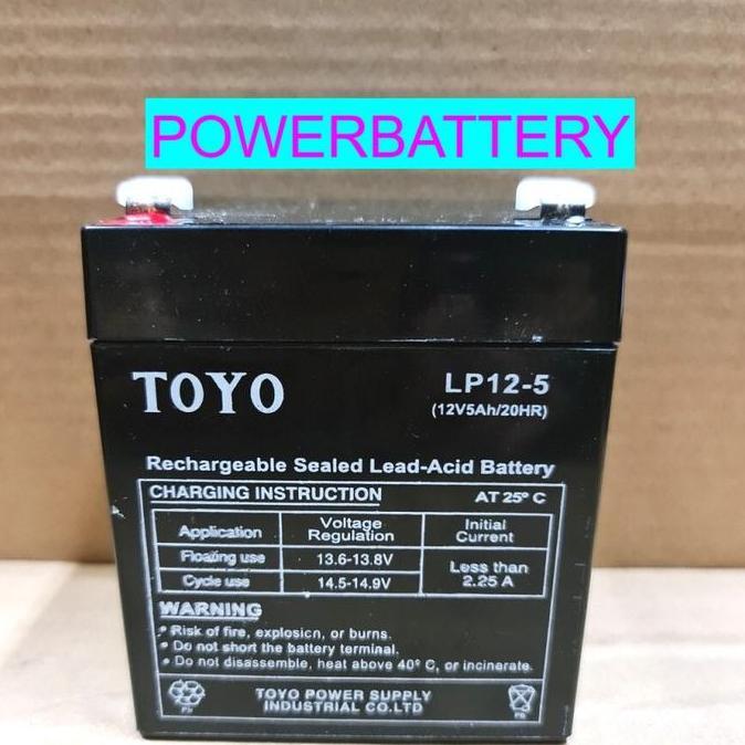 TERBARU - Aki Kering TOYO LP12-5 | 12V 5Ah