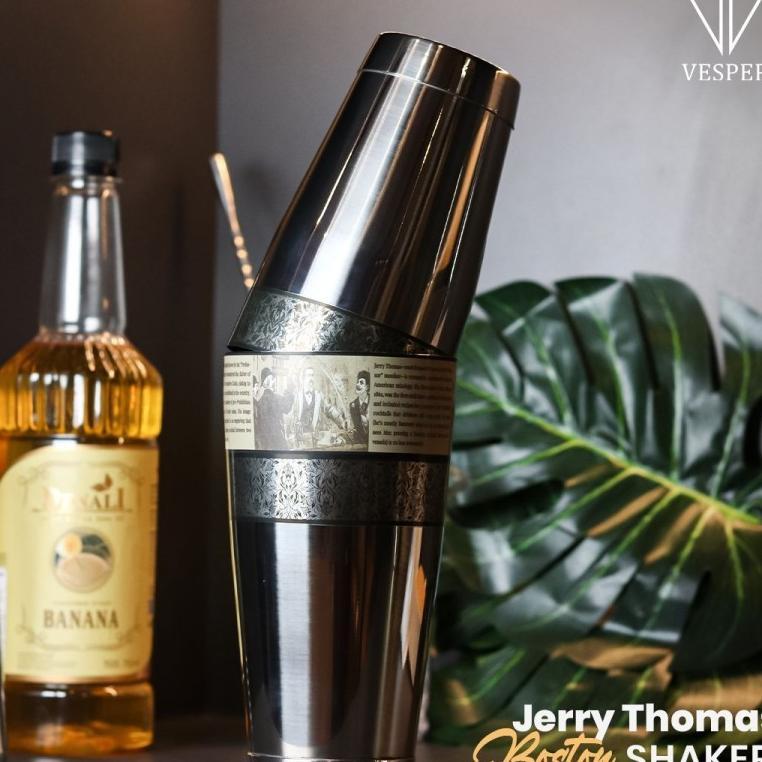 Jerry Thomas Boston Shaker Collection Vintage Special Edition Stainless Steel Cocktail Bar Tools / A