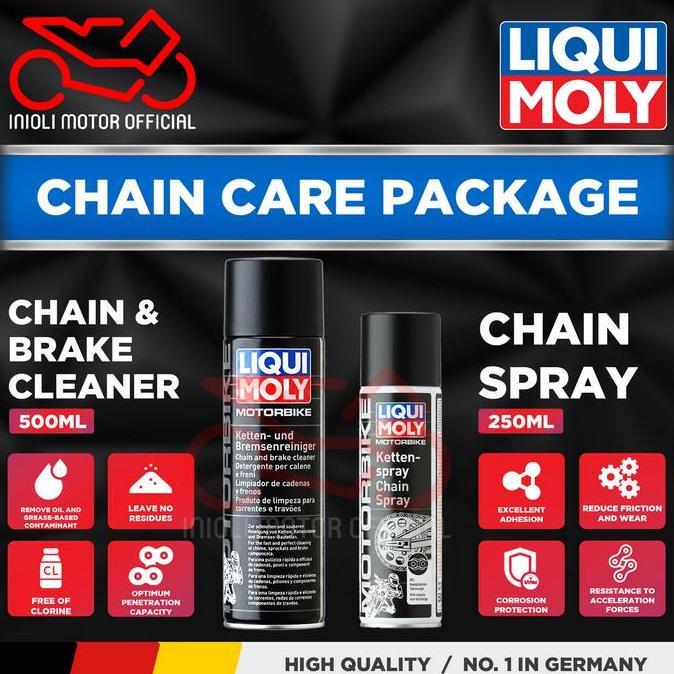 PAKET LIQUI MOLY CHAIN CLEAN CHAIN LUBE PEMBERSIH PELUMAS RANTAI MOTOR NINJA CBR R15 R25 XABRE CB 15